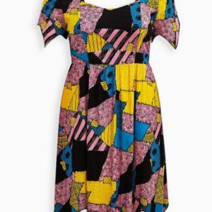 Disney The Nightmare Before Christmas Jagged Skater Dress - Sally Patches